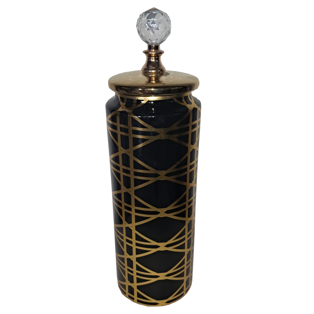 Black & Gold Urn 71cm