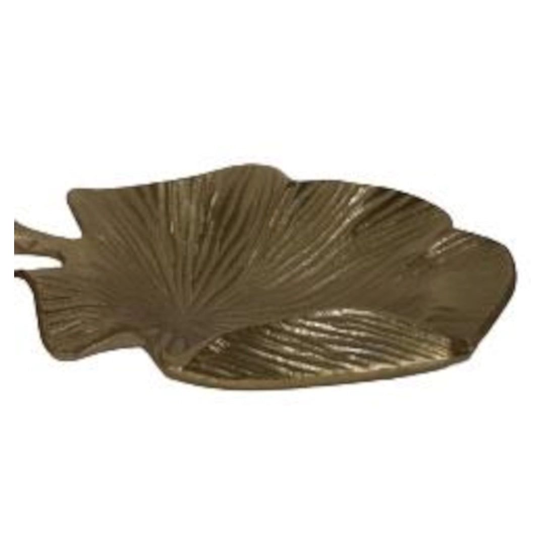 Decorative leaf-shaped object on a white background