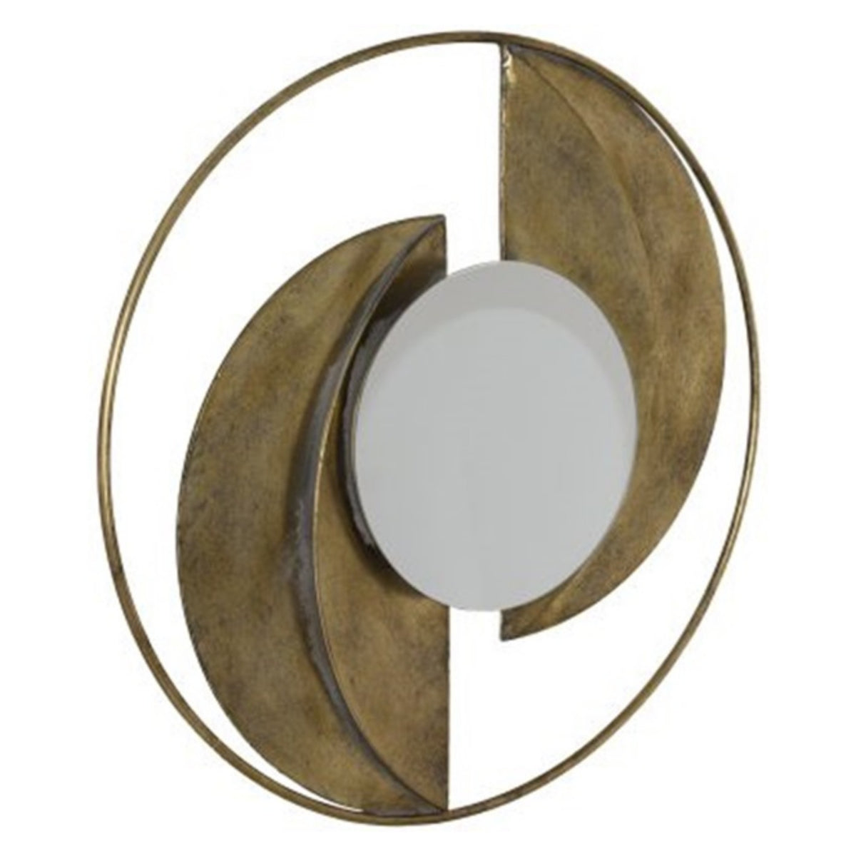 Half Moon Wall Art Mirror 56CM