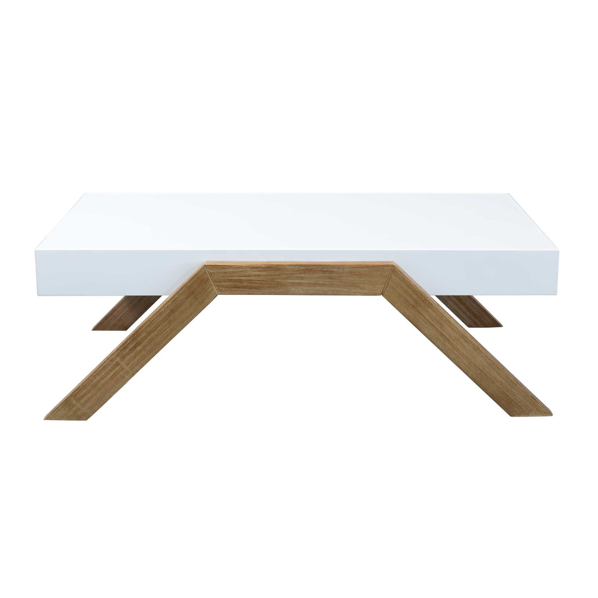 Athena Coffee Table White and Brown