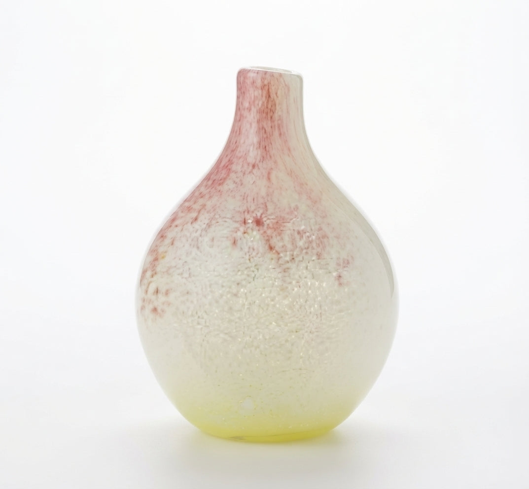 Large Layered Pink Glass Vase (GO-FC26055)
