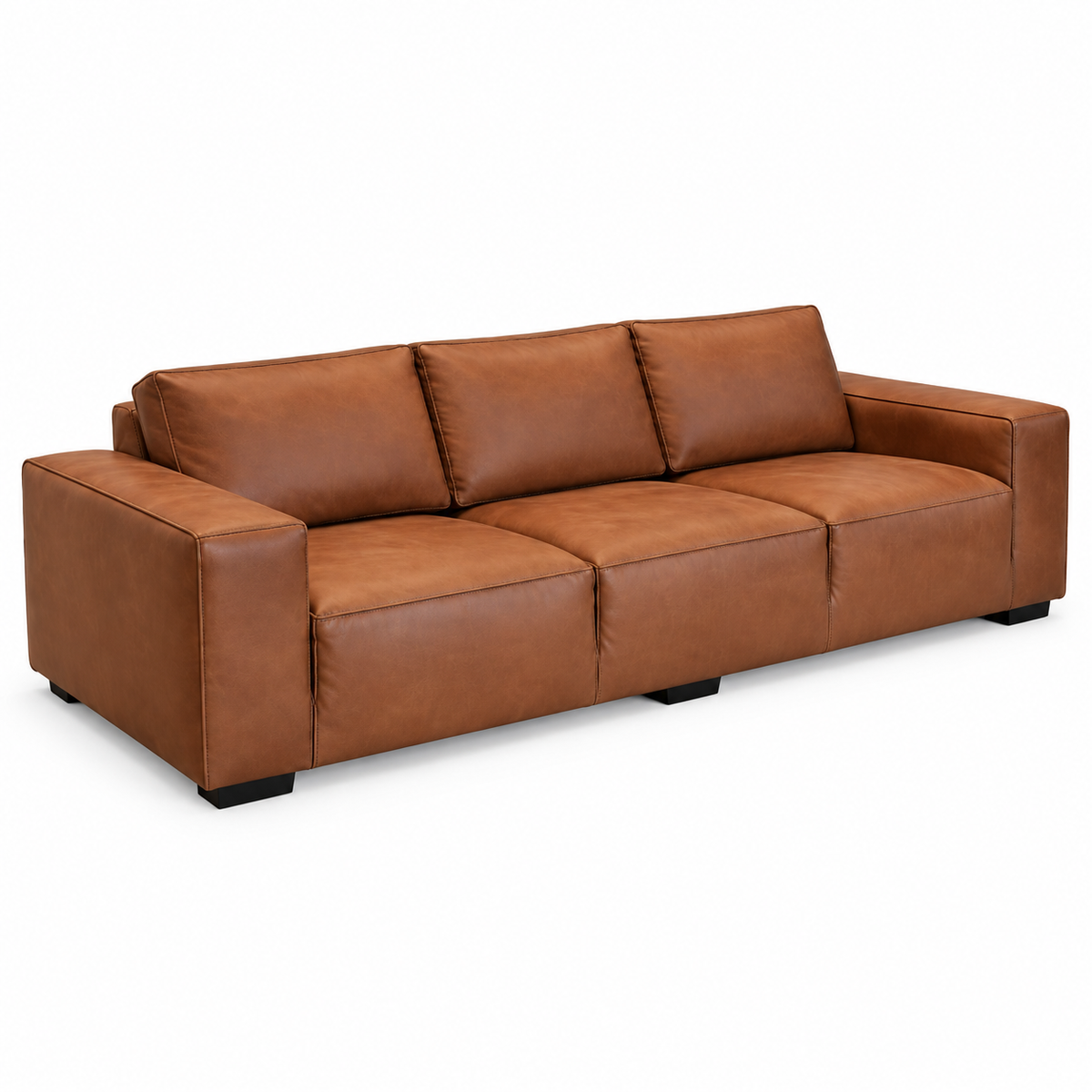 Kilimanjaro four-division sofa in brown leather