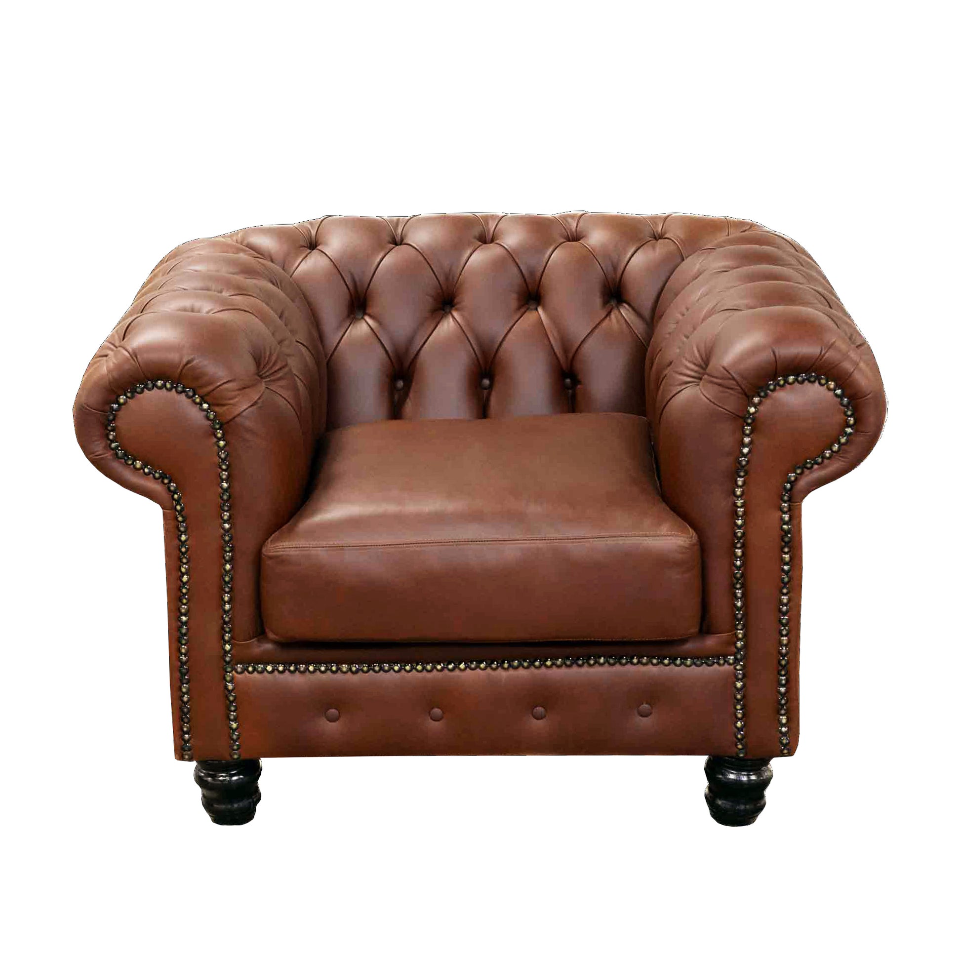 Chesterfield 1 Seater sofa brown