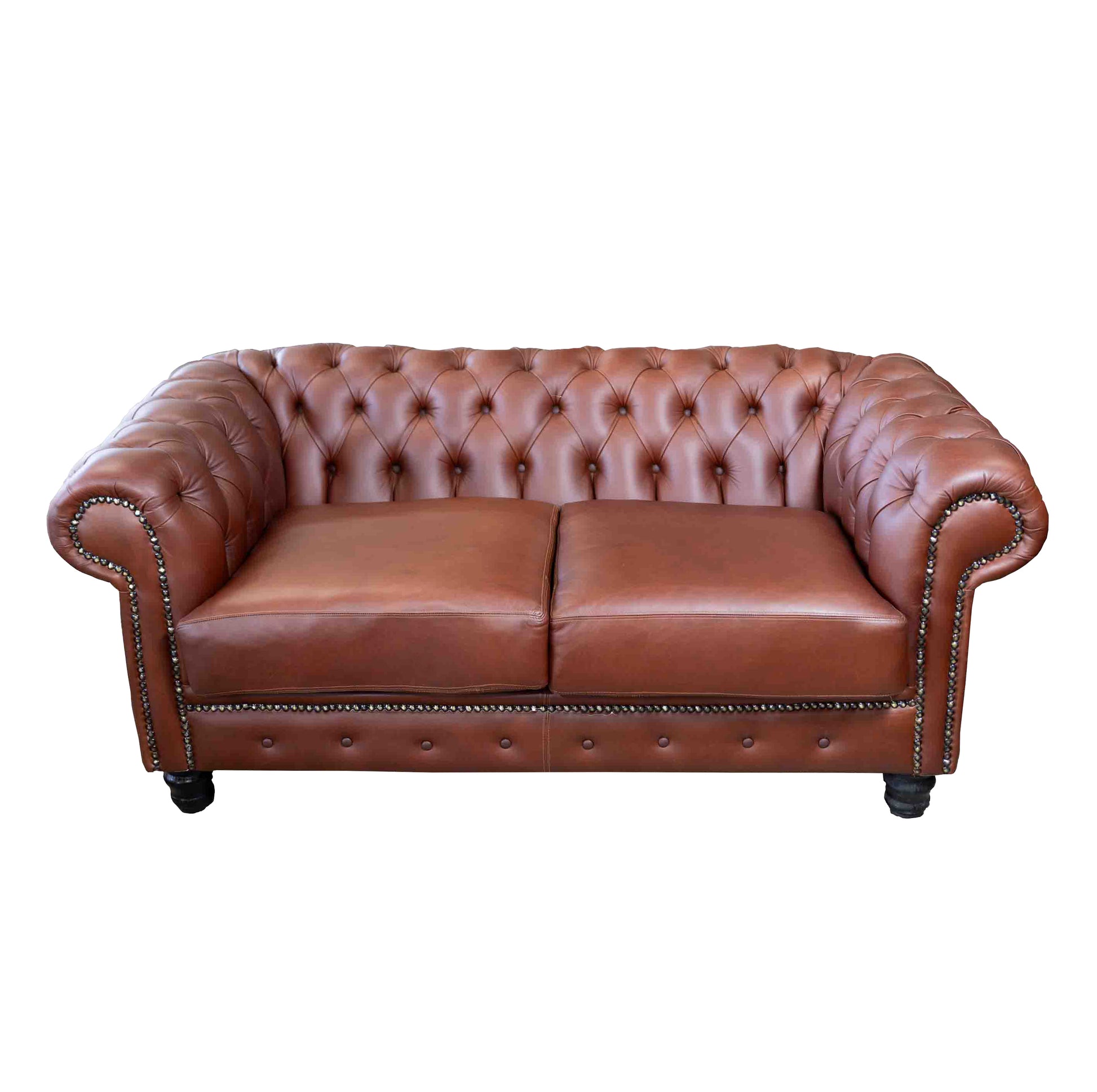 Chesterfield 2 Seater Sofa Brown