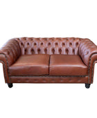 Chesterfield 2 Seater Sofa Brown