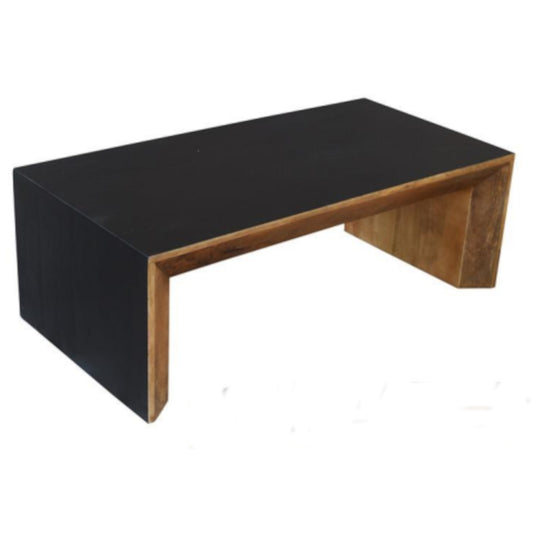 Black and wooden Coffee Table on a white background