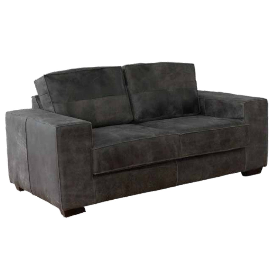 Everest 2 DIV Leather Sofa Grey in 3-Quarter view