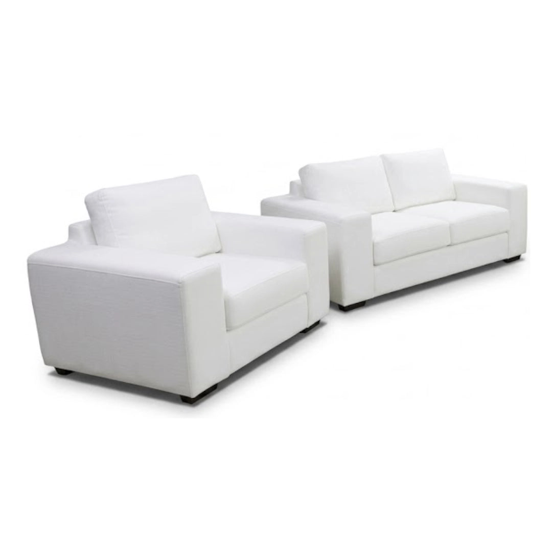 White sofa set on a white background