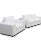 White sofa set on a white background