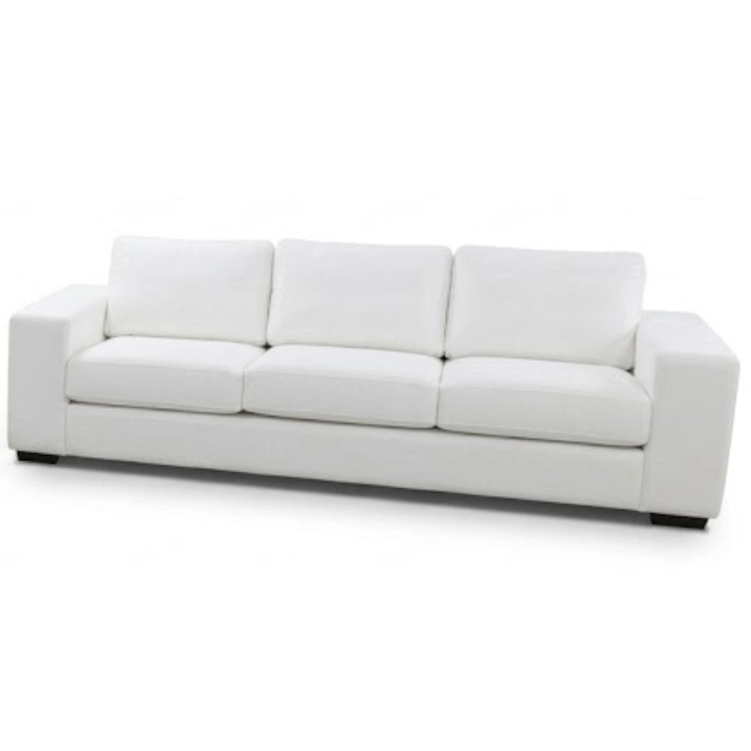White sofa on a white background