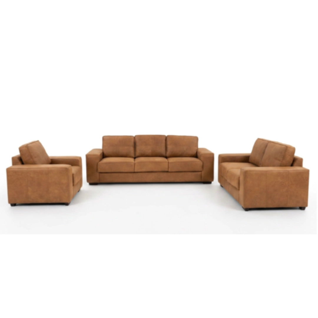 Brown sofa set on a white background