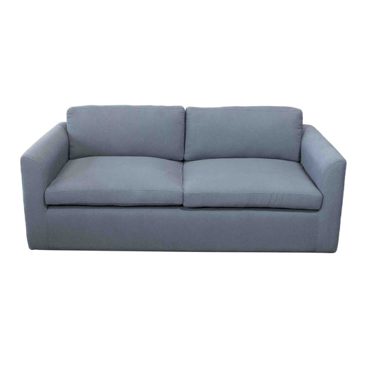 Florida 2 Seater Fabric Sofa Light Grey front view