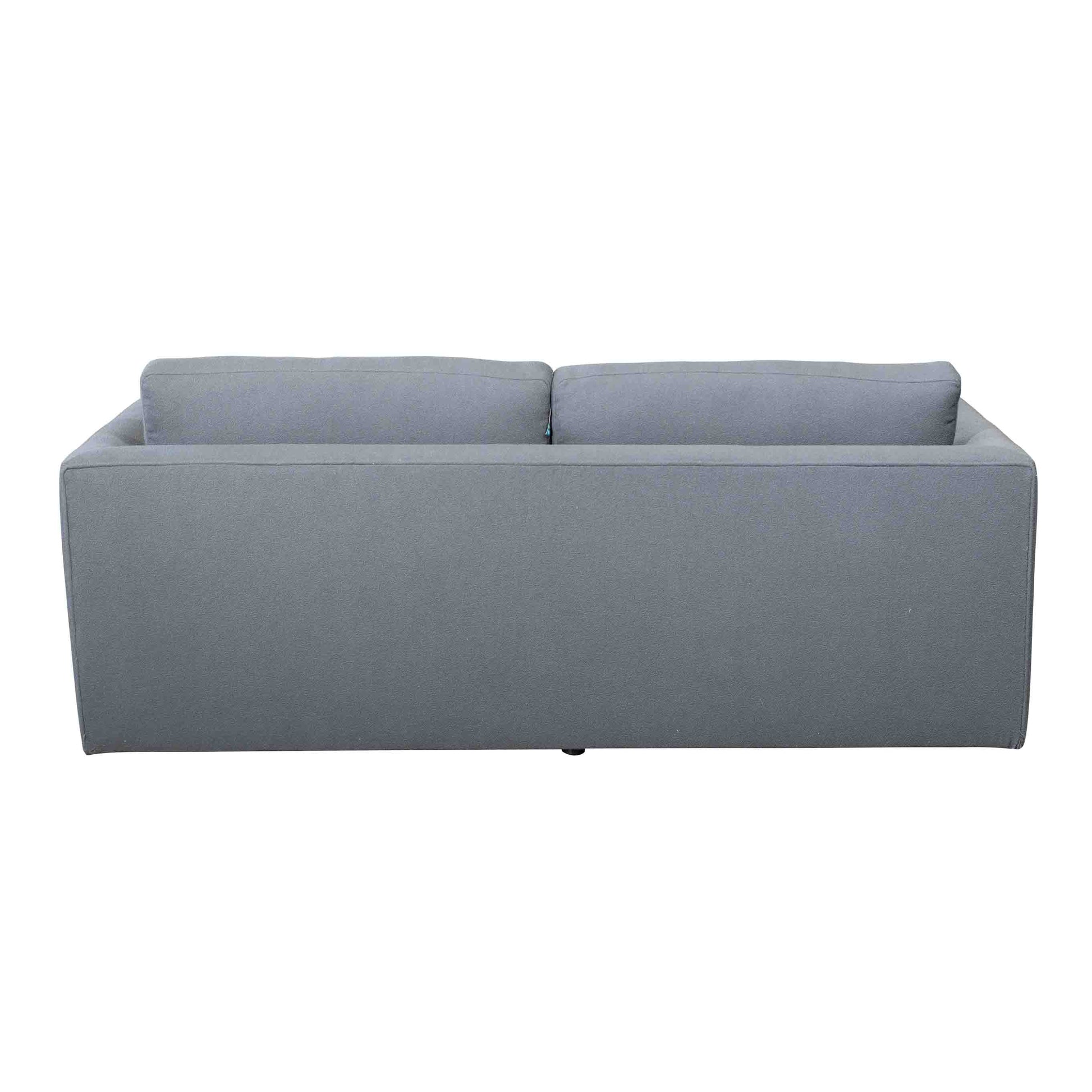 Florida 2 Seater Fabric Sofa Light Grey Back View