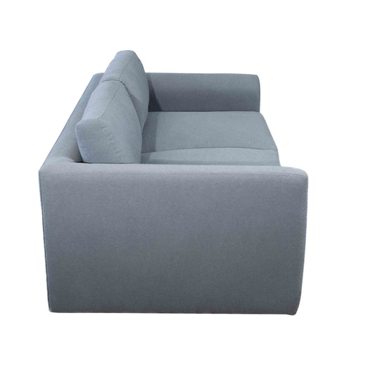 Florida 2 Seater Fabric Sofa Light Grey Side View