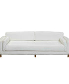 Florida 4 Seater Fabric Sofa White front view