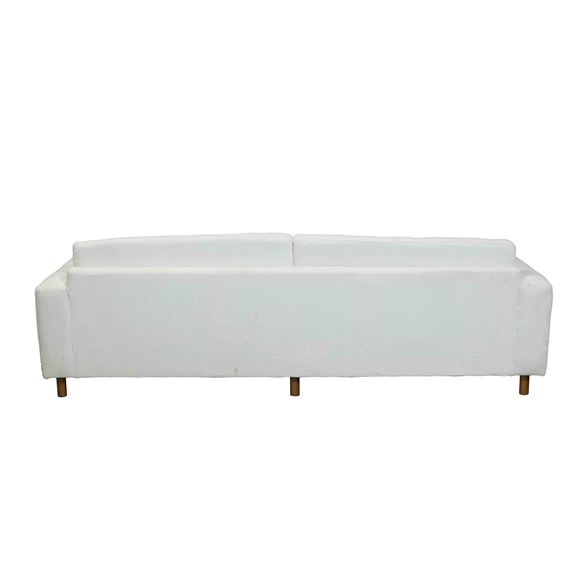 Florida 4 Seater Fabric Sofa White back view