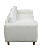 Florida 4 Seater Fabric Sofa White side view