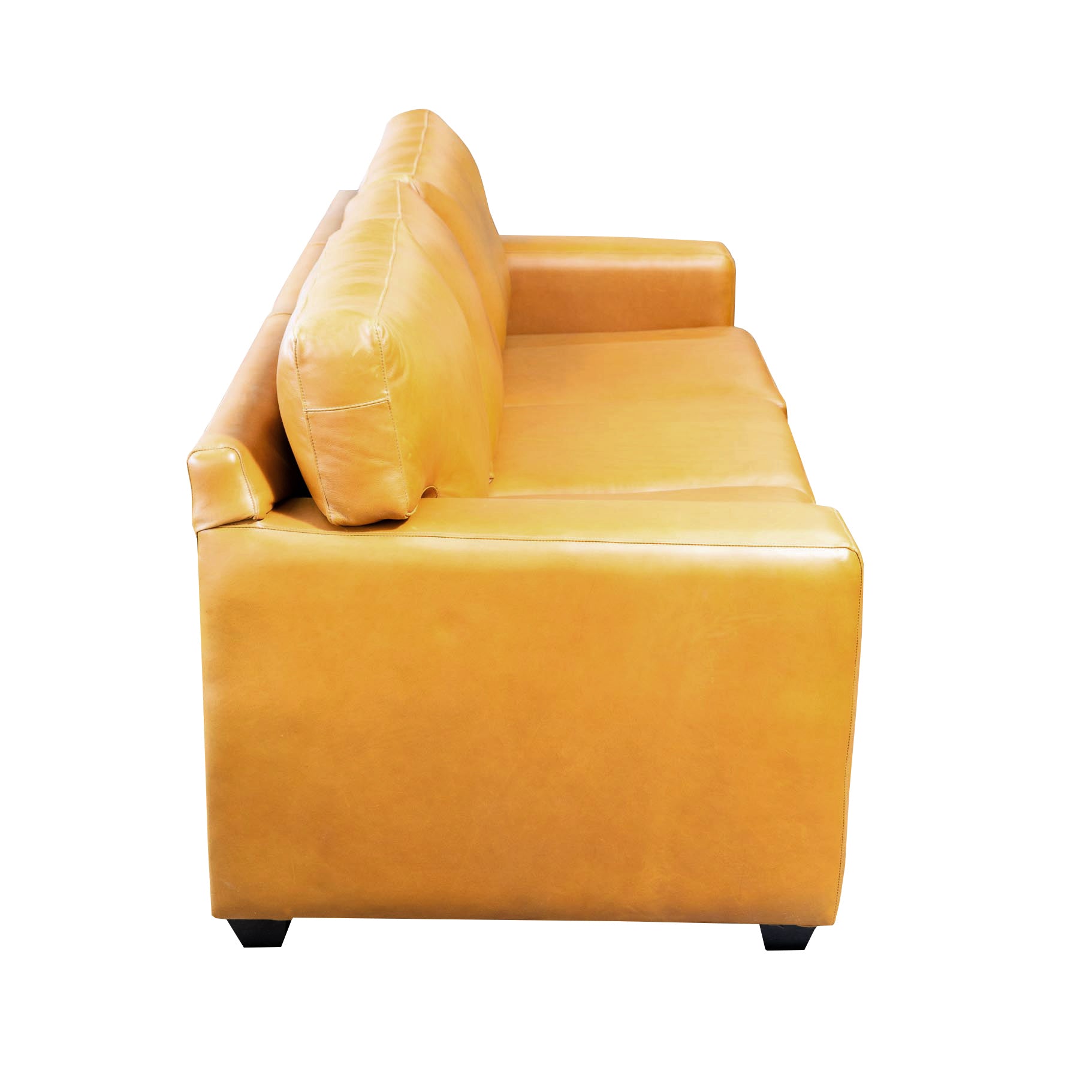 Hilton 4 Seater sofa Mustard Side view