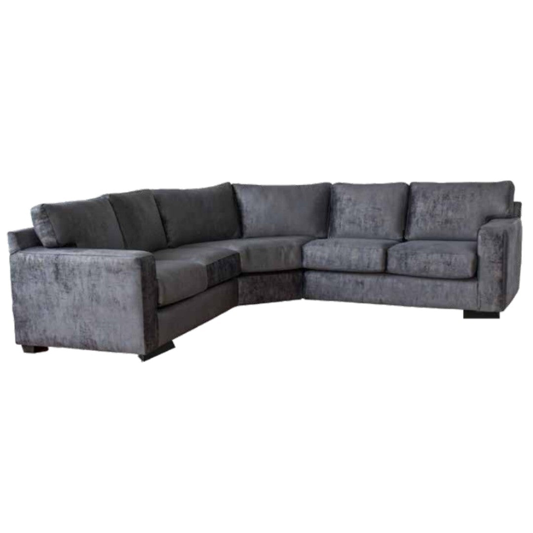 Hilton Corner Fabric Sofa Grey 3 Quarter view