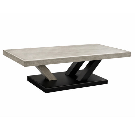 A Coffee table in Black and Grey on a white background