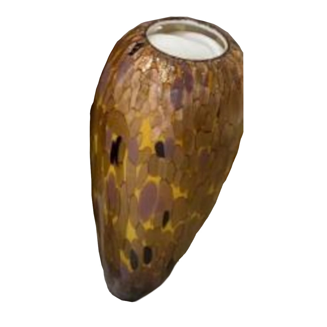 Copper/Gold Large Glass Vase