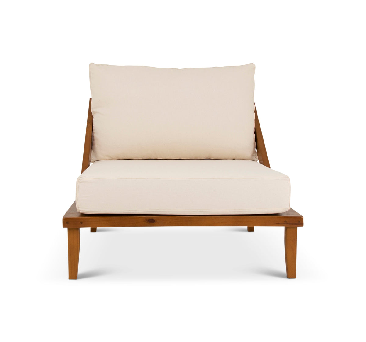 Bahama Single Seater Pine Patio Couch (Outdoor Canvas Cushions)