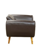 Oslo 1 Seater Leather Armchair Black Side View