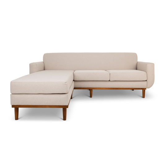 Oslo Three Seater L Shape Couch (Linen)