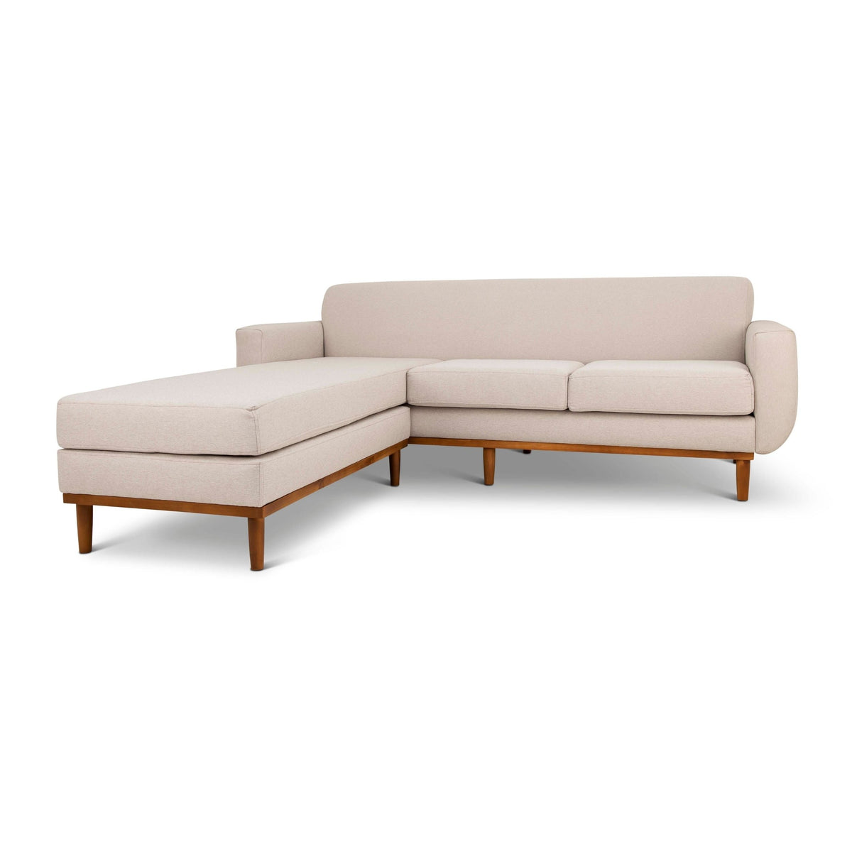 Oslo Three Seater L Shape Couch (Linen)