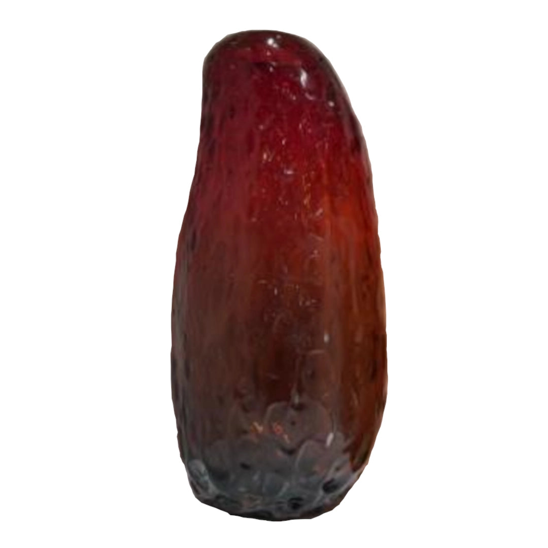 Red glass Decorative Vase on a white background
