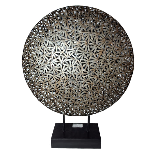 Metal Brass Doughnut on Stand