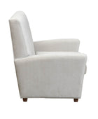 Sophia 1 Seater Fabric Armchair Sofa Light Grey Side View