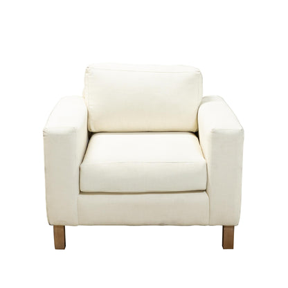 Sophia 1 Seater Leather Armchair Sofa White