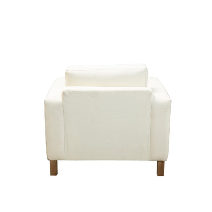 Sophia 1 Seater Leather Armchair Sofa White Back