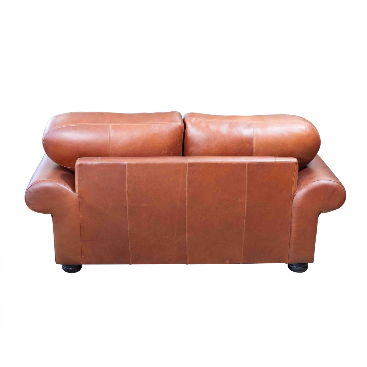Springbok 2 Seater leather sofa Brown back view