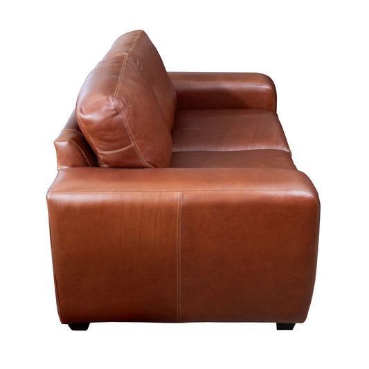 Zimbali 2 Seater sofa brown side view