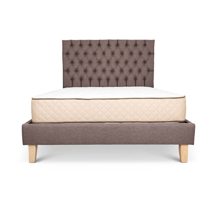 Alexis Bed Base + Deep Buttoned Headboard (Linen)