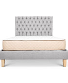 Alexis Bed Base + Deep Buttoned Headboard (Linen)
