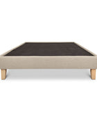 Cream linen Alexis bed base from Pascal Furniture