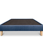 Midnight blue linen Alexis bed base from Pascal Furniture