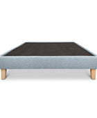 Pale aqua blue linen Alexis bed base from Pascal Furniture
