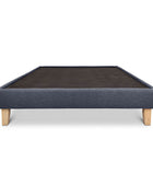 Plum kitten grey linen Alexis bed base from Pascal Furniture