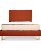 Ginger linen Alexis bed and plain headboard combo