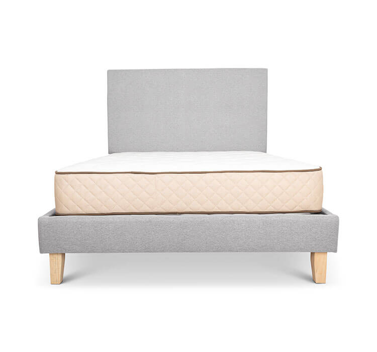 Moonstruck linen Alexis bed and plain headboard combo
