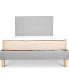 Moonstruck linen Alexis bed and plain headboard combo