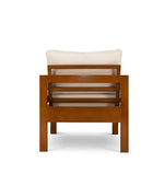 Classic Single Seater Pine Patio Couch (Bull Denim Cushions)