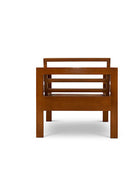Classic Single Seater Pine Patio Couch (Bull Denim Cushions)