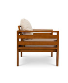 Classic Single Seater Pine Patio Couch (Bull Denim Cushions)