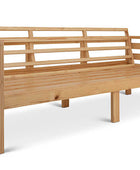 Classic patio three seater natural frame angled view