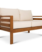 Classic patio two seater couch angled view